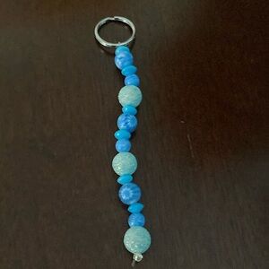 A ice blue keychain
